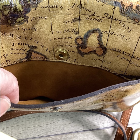Patricia Nash Brinlee Saddle European  Map Crossbody Bag+ MATCHING COIN PURSE - Picture 10 of 12